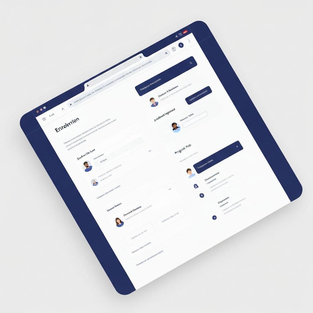 School Enrollment Portal website screenshot